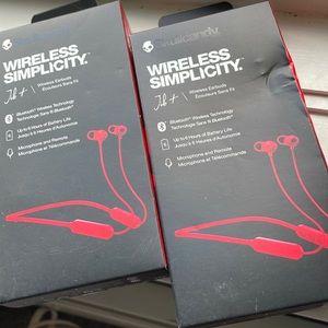 Skullcandy Jib+ Red New in Box Headphones Wireless